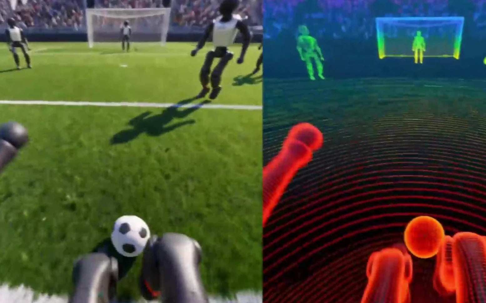 Virtual 3v3 football