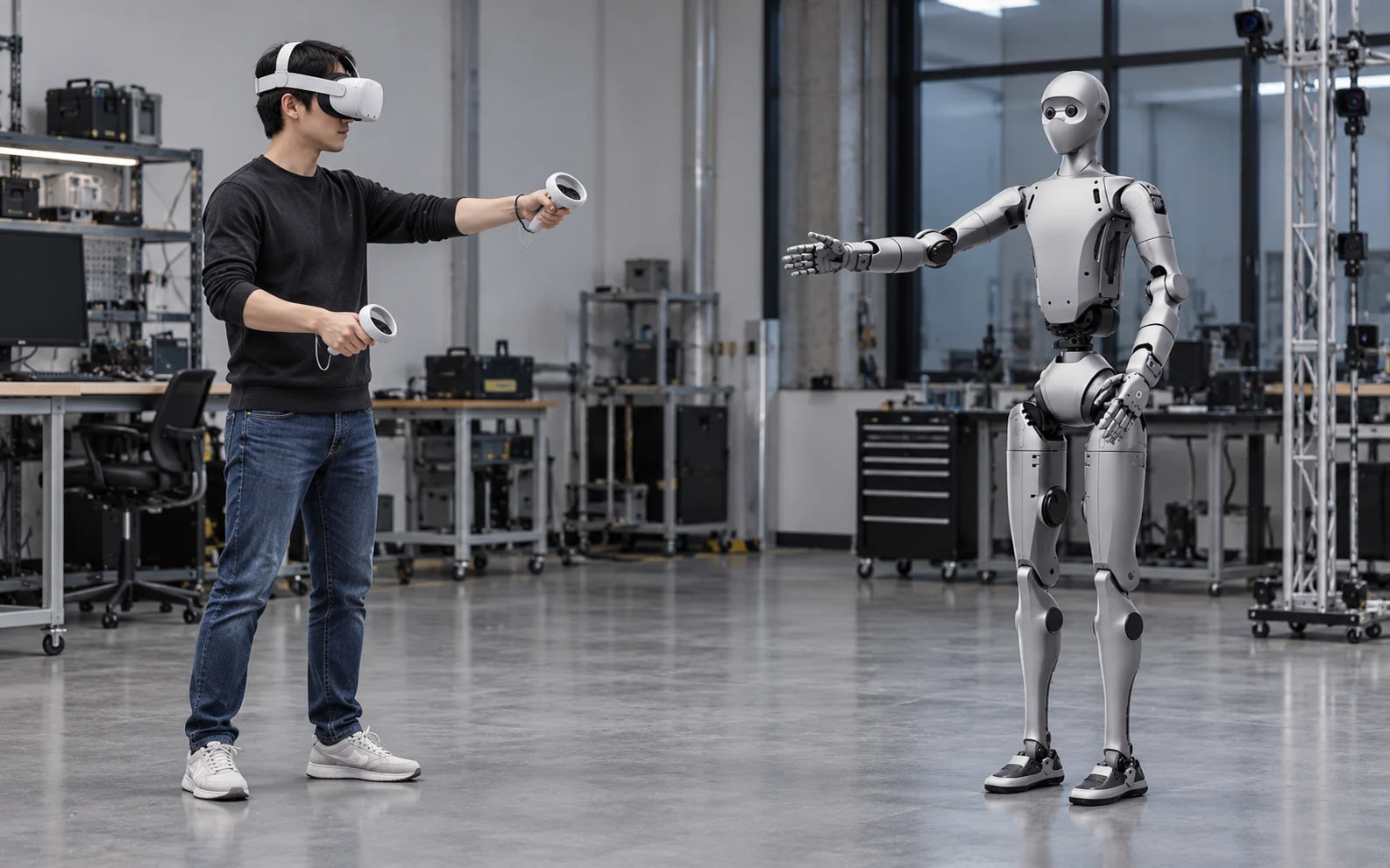 Control the arms from an XR headset